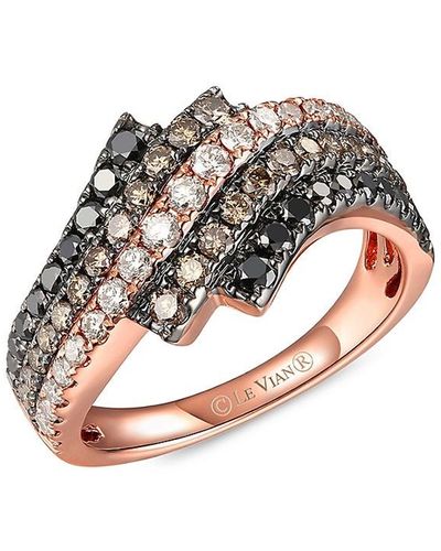 Le Vian 14k Strawberry Gold®, Blackberry Diamonds®, Chocolate Diamonds® & Nude Diamondstm Ring - Multicolour