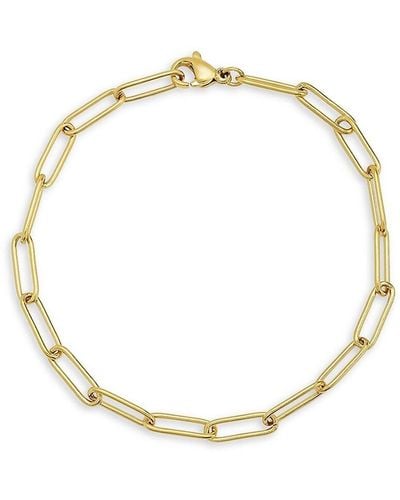 Luv Aj 14k Yellow Goldplated Paperclip Chain Bracelet - Metallic