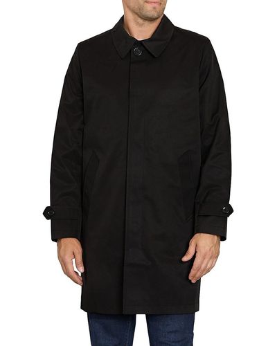Sam Edelman Single Breasted Trench Coat - Black