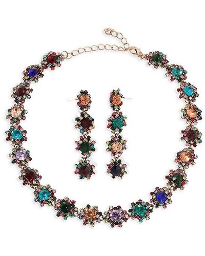 Eye Candy LA Luxe Darya 2-Piece Necklace & Earrings Set - White