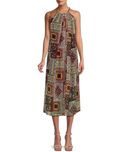 Tahari Print Midi Dress - Multicolor