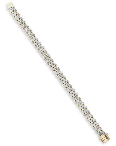 Saks Fifth Avenue Saks Fifth Avenue 14K & Diamond Curb Link Bracelet - Metallic