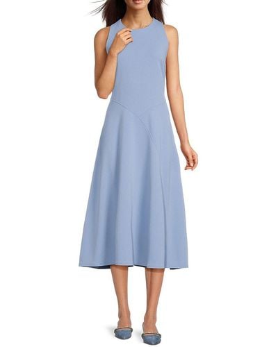 Calvin Klein Sleeveless Midi Dress - Blue