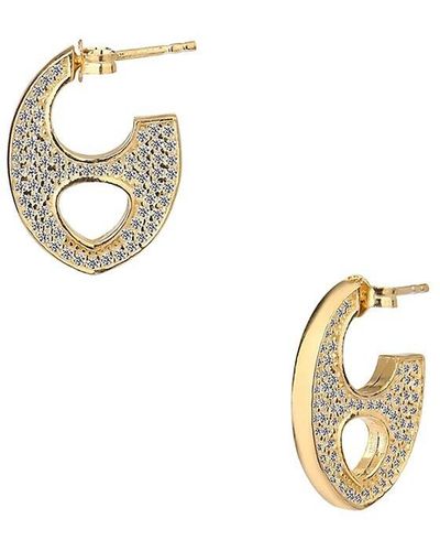 Gabi Rielle 14K Goldplated Sterling & Crystal Mariner Earrings - Metallic
