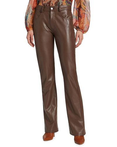 A.L.C. Freddie Faux Leather Trousers - Brown