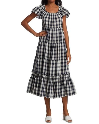 The Great The Nightingale Gingham Dress - White