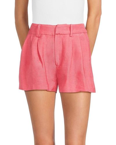 PAIGE Andie Linen Blend Shorts - Pink