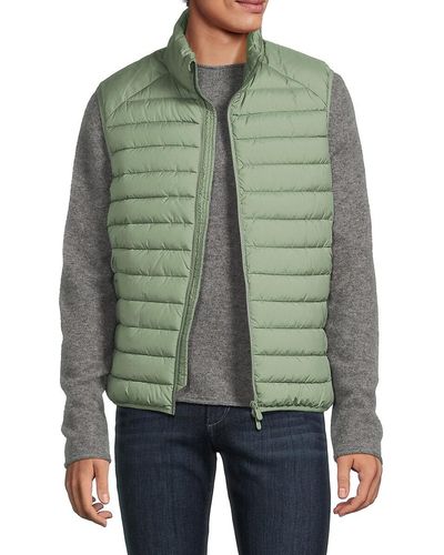 Save The Duck Liam Stand Collar Puffer Vest - Green