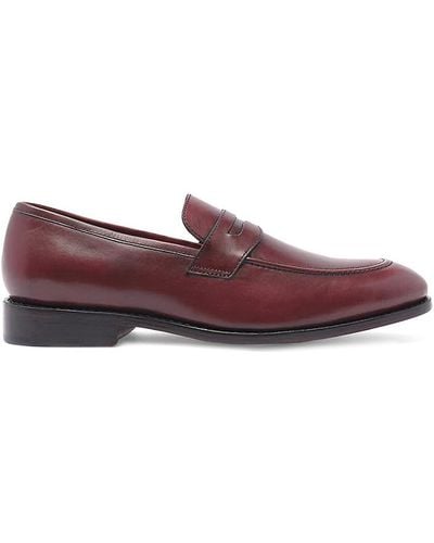 Anthony Veer Gerry Leather Penny Loafers - Purple