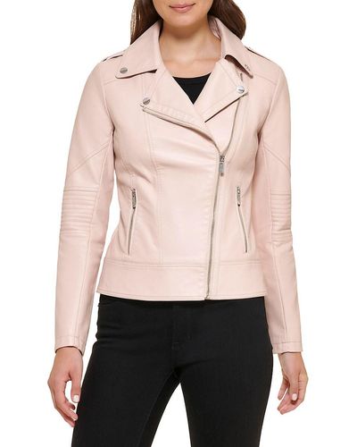 Guess Faux Leather Jacket - Pink