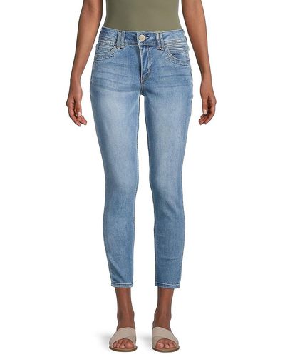 Democracy Mid-rise Cropped Skinny Jeans - Blue