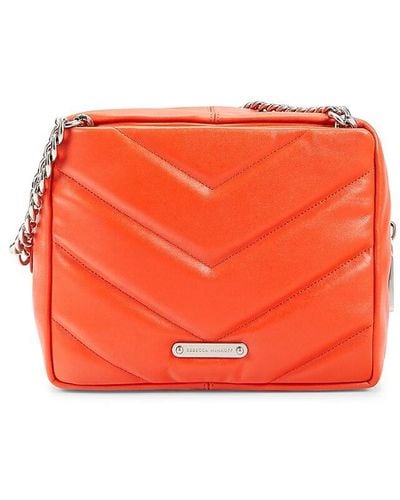 Rebecca Minkoff Edie Leather Shoulder Bag - Orange