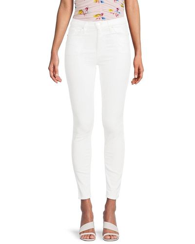Hudson Jeans Barbara High Rise Ankle Skinny Jeans - White