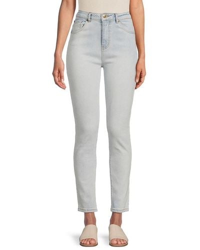 Class Roberto Cavalli Straight Leg High Rise Washed Jeans - Multicolour
