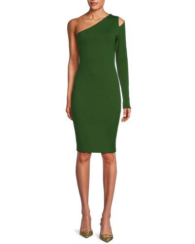 Susana Monaco One Shoulder Bodycon Dress - Green