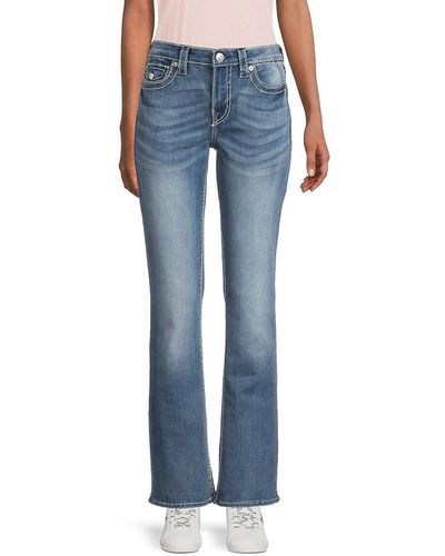 True Religion Becca Mid Rise Boot Cut Jeans - Blue