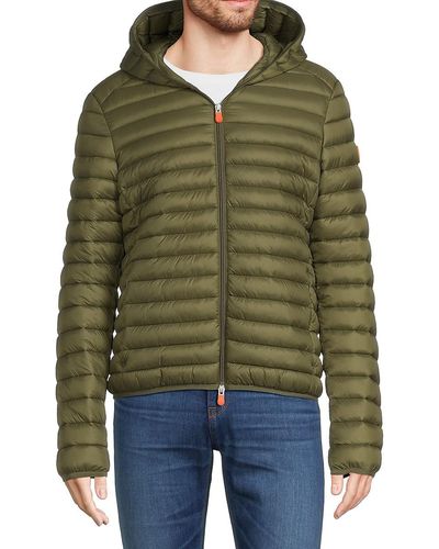 Save The Duck Donald Hooded Puffer Jacket - Blue