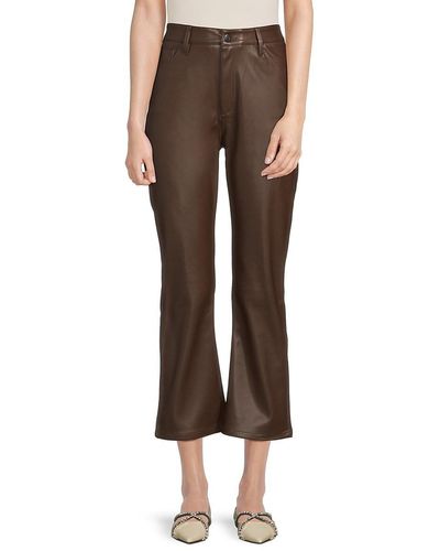 Joe's Jeans Faux Leather Flared Trousers - Brown