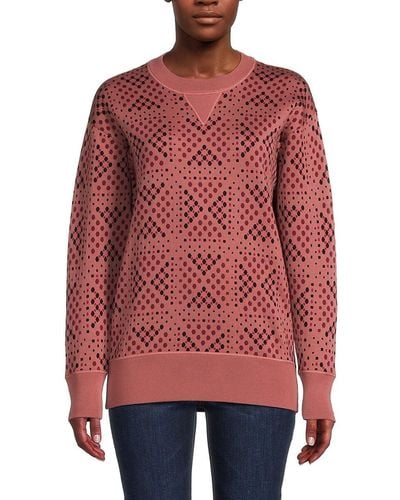 Bottega Veneta Dot Print Wool Sweatshirt - Red