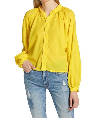 Mother The Sunburst Cotton Voile Shirt - Yellow