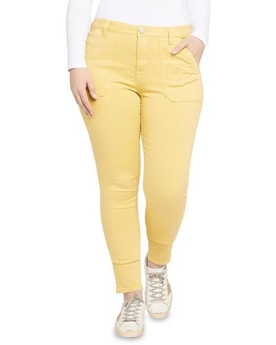 Seven7 Utility High Rise Skinny Jeans - Yellow