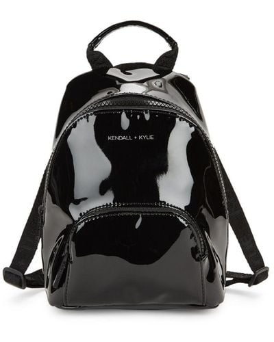 Kendall + Kylie Lucy Patent Backpack - Black