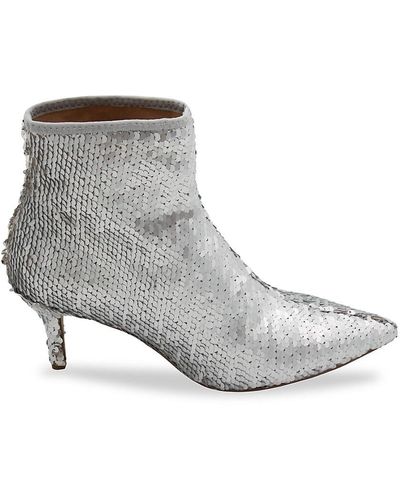 Charles David Amstel 3 Sequin Point Toe Booties - Blue