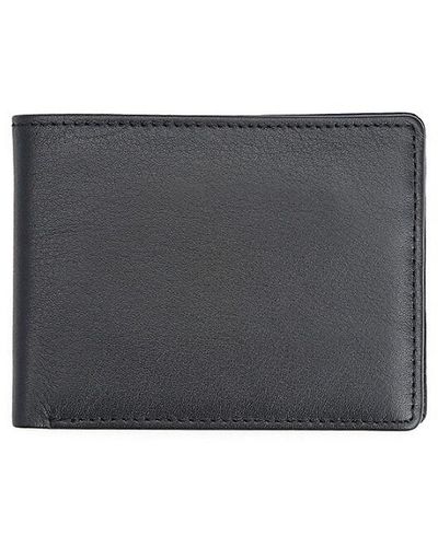 ROYCE New York Leather Bi-fold Wallet - Black