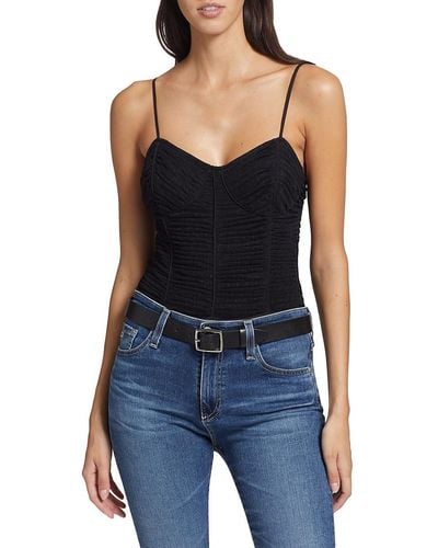 Cami NYC Nicole Ruched Bodysuit - Blue