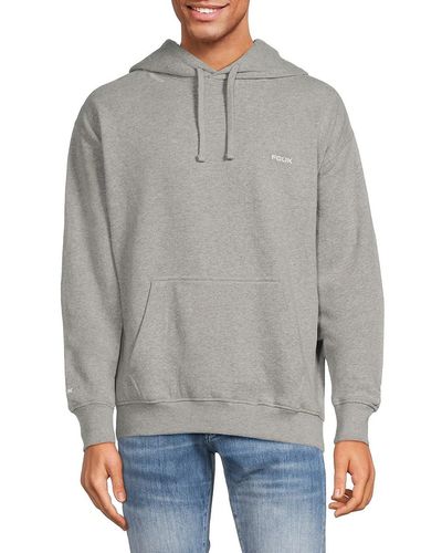 French Connection Solid Drawstring Hoodie - Brown