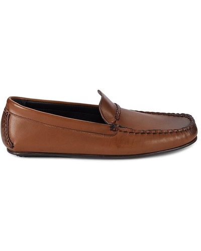 Allen Edmonds Super Sport Leather Mocassin Loafers - Brown