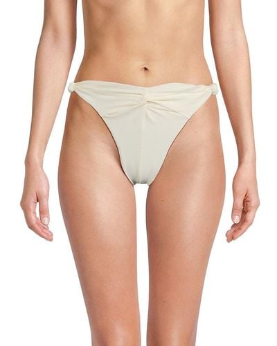 Andrea Iyamah Gada Knotted Bikini Bottom - White