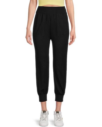 Theory Solid Cropped Sweatpants - Black