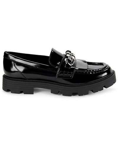 Nine West Andme Chain Embellished Loafers - Black