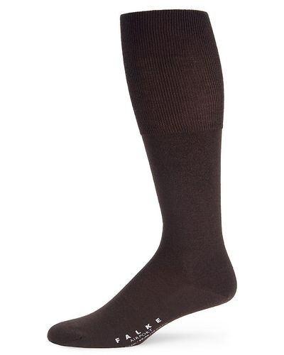 FALKE Airport Virgin Wool Blend Socks - Brown