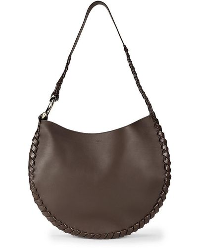 Chloé Leather Hobo Bag - Brown