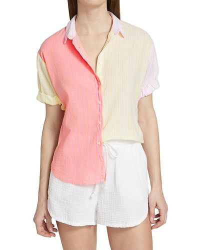 Xirena Pink Soleil Chance Cotton Shirt - Red