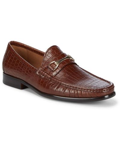 Saks Fifth Avenue Saks Fifth Avenue Donatello Leather Loafers - Brown