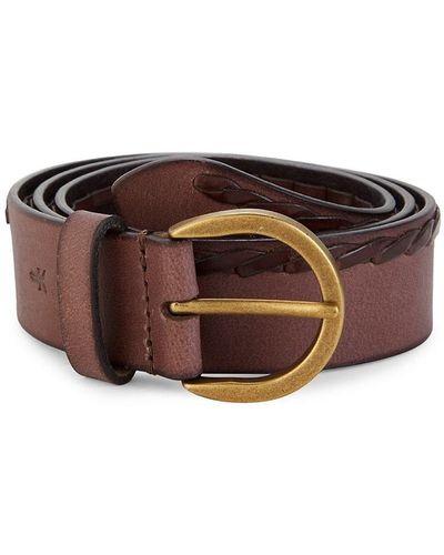 Frye Laced Leather Belt - Brown