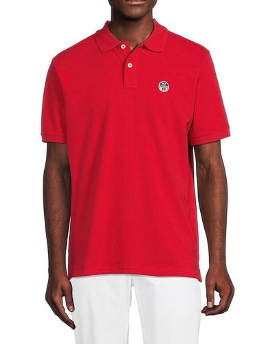 North Sails Short Sleeve Knit Polo - Red