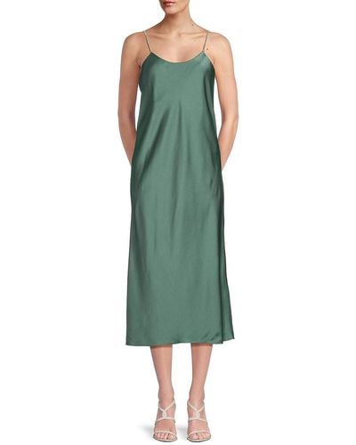 Ba&sh Embellished Satin Midi Slip Dress - Green