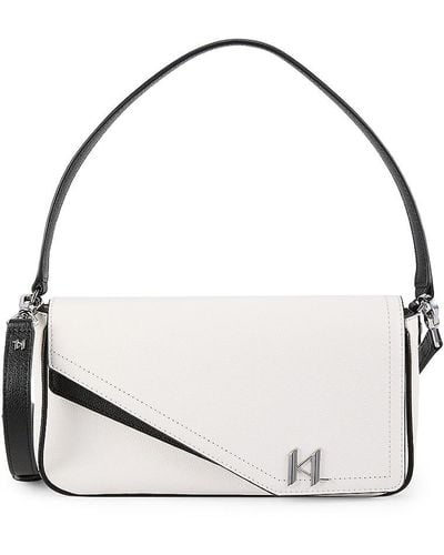 Karl Lagerfeld Cele Leather Crossbody Bag - White