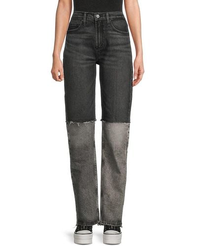 FRAME The Fashion Patchwork Two Tone Jeans - Black