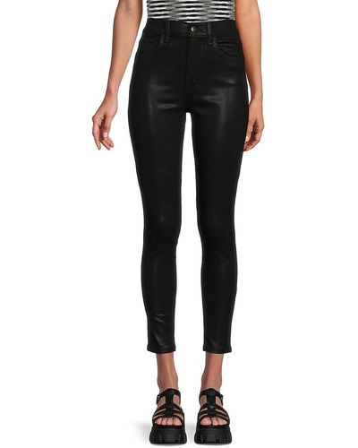 Joe's Jeans High Rise Coated Skinny Jeans - Black