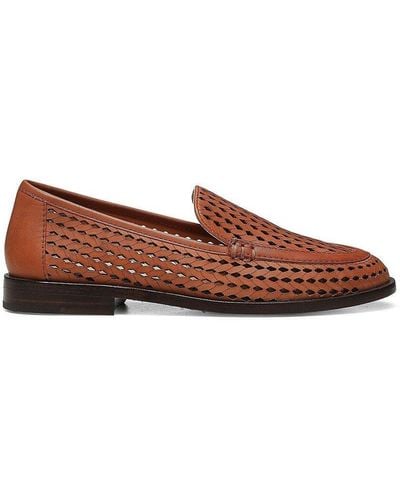 Joie Lilianna Cut Out Leather Loafers - Brown