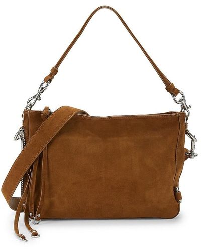 Rebecca Minkoff Mab Suede Shoulder Bag - Brown