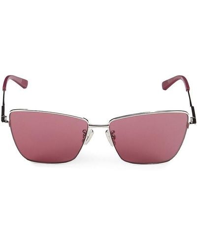 Bottega Veneta 59mm Rectangle Sunglasses - Pink