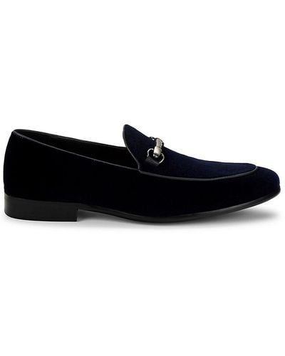 Saks Fifth Avenue Durham Velvet Loafers - Black