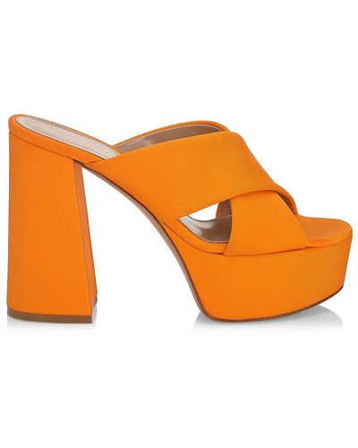 Orange Mule shoes for Women | Lyst