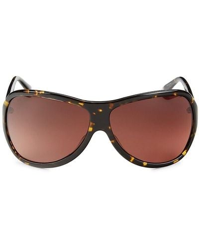 Web 65mm Oval Sunglasses - Brown